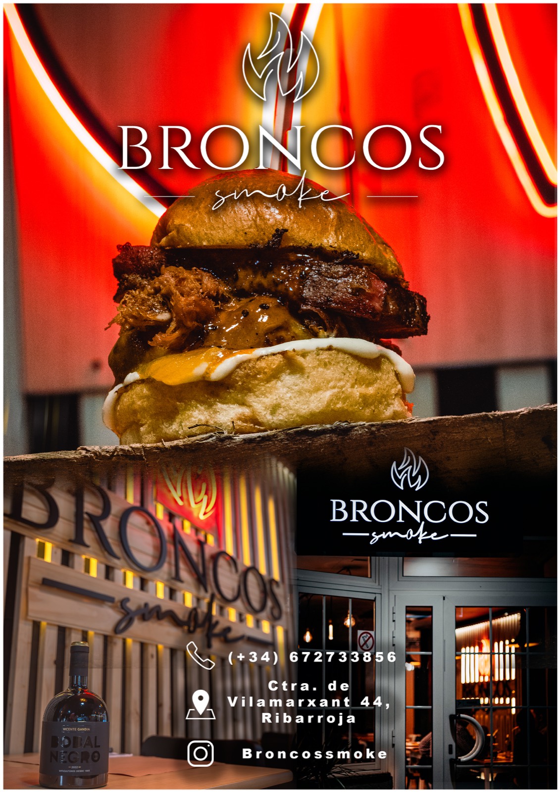 Pieza gráfica final para Broncos Smoke